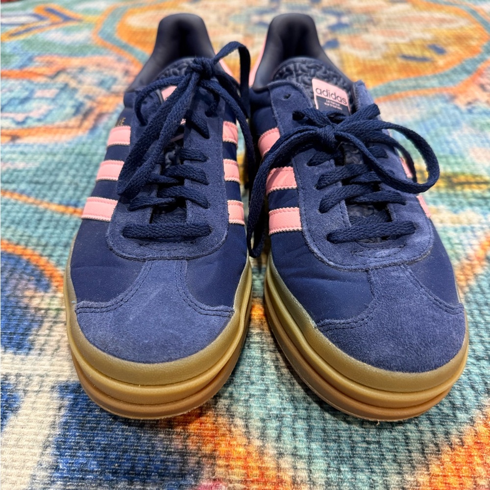 Adidas Gazelle Navy and Coral Sneakers - Picture 3 of 3